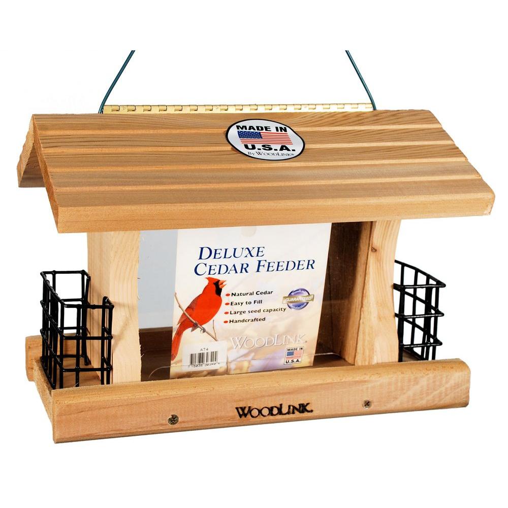 Deluxe Cedar Feeder with Suet Cages – Valley Feeds