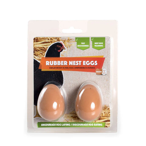 Rubber Nest BROWN Egg 2pk