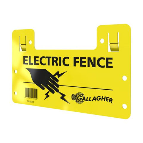 Clip-On Electric Fence Warning Sign