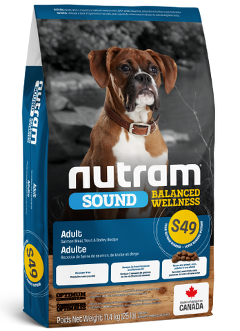 Nutram S49 Sound Balanced Wellness Adult Salmon Meal, Trout and Barley