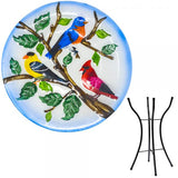 18-inch Glass Bird Bath