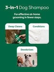 3 in 1 Dog Shampoo for Double Coats- White Tea and Basil