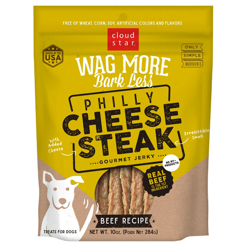 Wag More Bark Less Jerky- Philly Cheese Steak