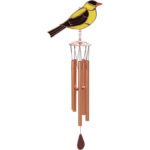 Stained Glass Goldfinch Wind Chime
