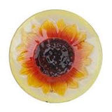 Flower Glass Bird Bath with Yard Stake