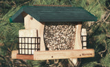 Large Cedar Garden Green Roof Feeder with Suet Cages