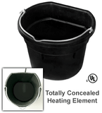 Heated Flat Back Rubber Bucket - 18 Quart