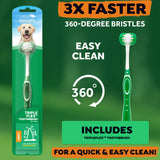 TropiClean Tripleflex Toothbrush for Large Dogs