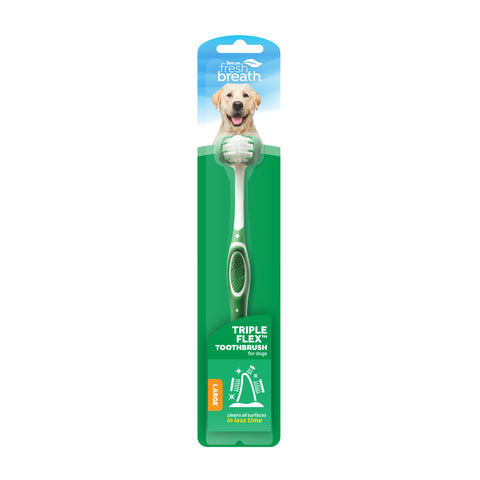 TropiClean Tripleflex Toothbrush for Large Dogs